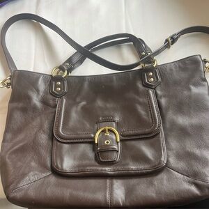 Coach Campbell Izzy Mahogany Brown Satchel